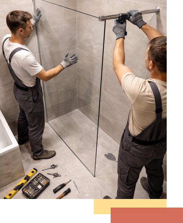 Стеклянные перегородки для душа в Ярославле — изготовление и монтаж