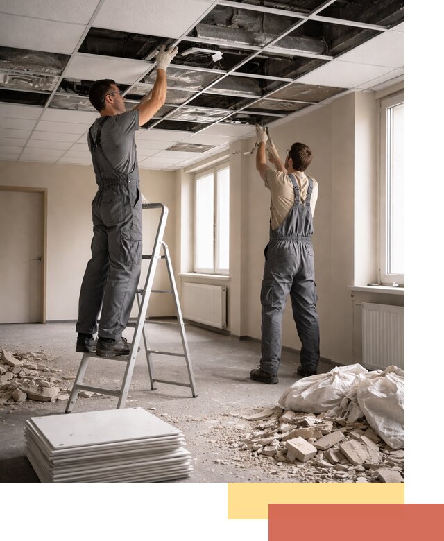 Демонтаж потолков Армстронг профессионально в Ярославле