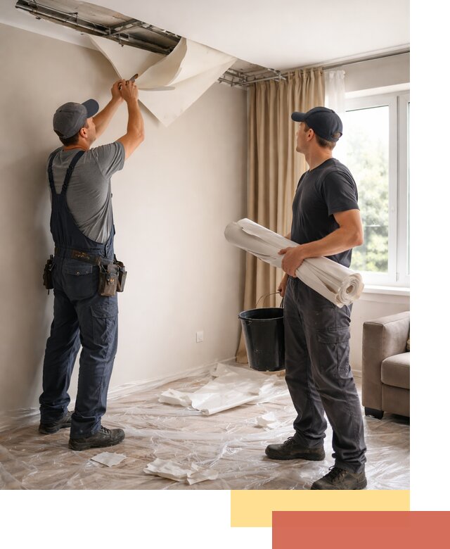 Демонтаж натяжного потолка в Ярославле быстро и аккуратно