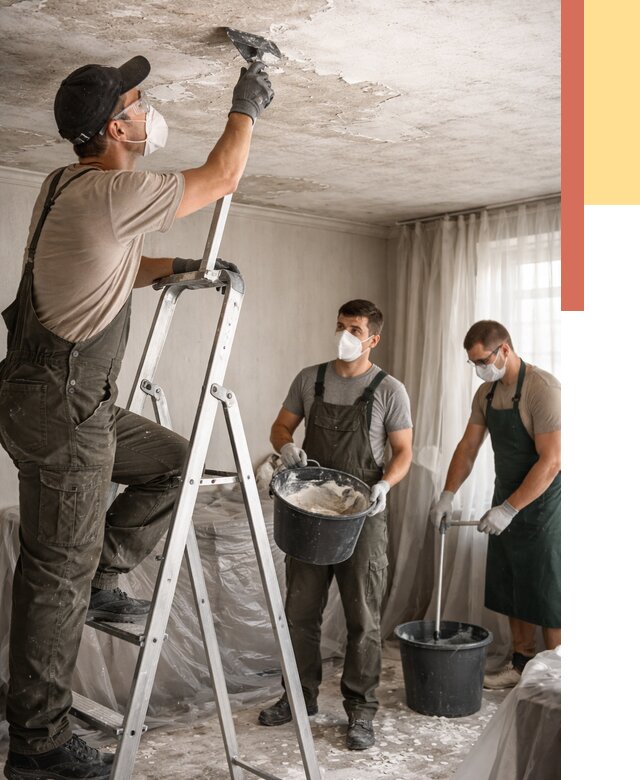 Удаление побелки с потолка в Ярославле от 2567 руб. быстро и недорого | ОТДЕЛОЧНИК-Рсл