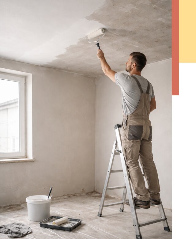 Грунтовка потолка в Ярославле от 2567 руб. — быстро и недорого | ОТДЕЛОЧНИК-Рсл