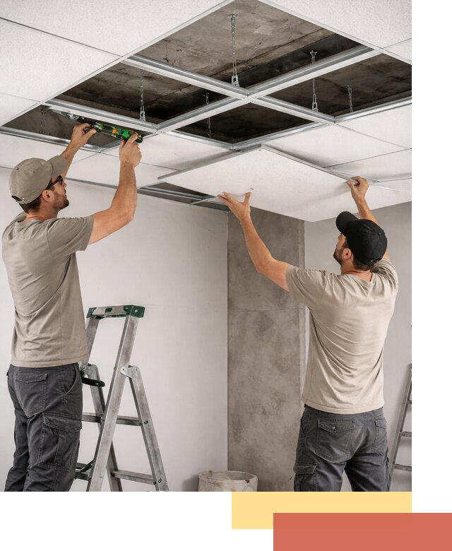 Монтаж потолка Армстронг под ключ в Ярославле