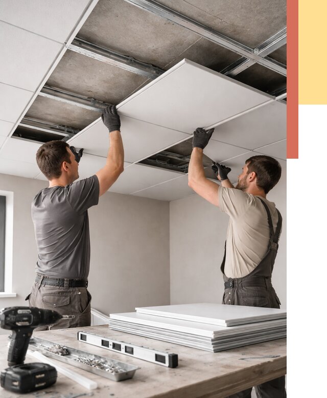 Монтаж кассетного потолка в Ярославле от 4621 руб/м2 — установка и сборка | ОТДЕЛОЧНИК-Рсл