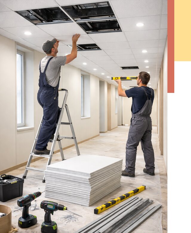 Ремонт потолка Армстронг в Ярославле от 4621 руб. — быстро и недорого | ОТДЕЛОЧНИК-Рсл