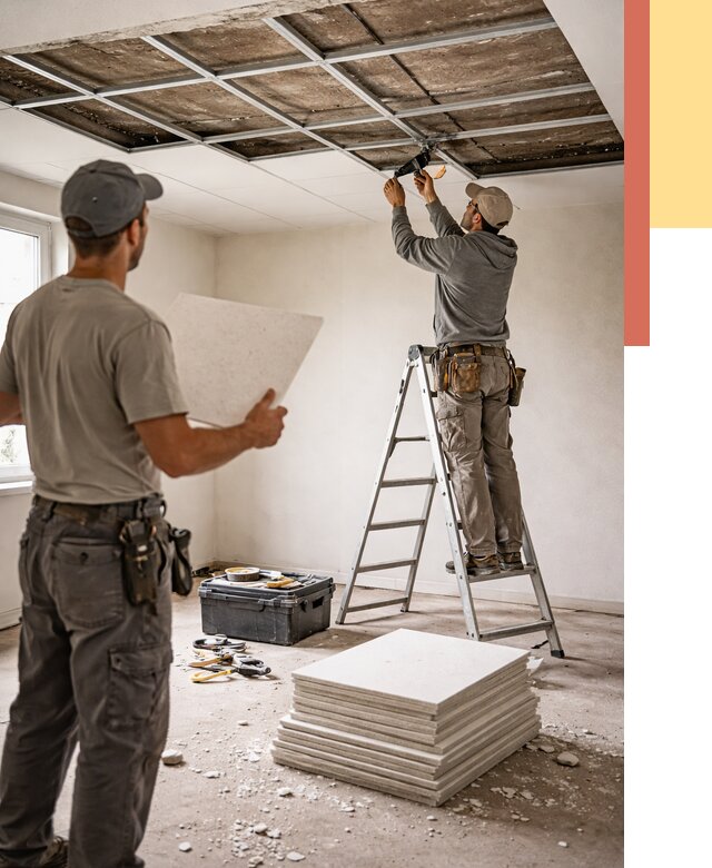 Замена плит подвесного потолка в Ярославле от 1797 руб. быстро и недорого | ОТДЕЛОЧНИК-Рсл