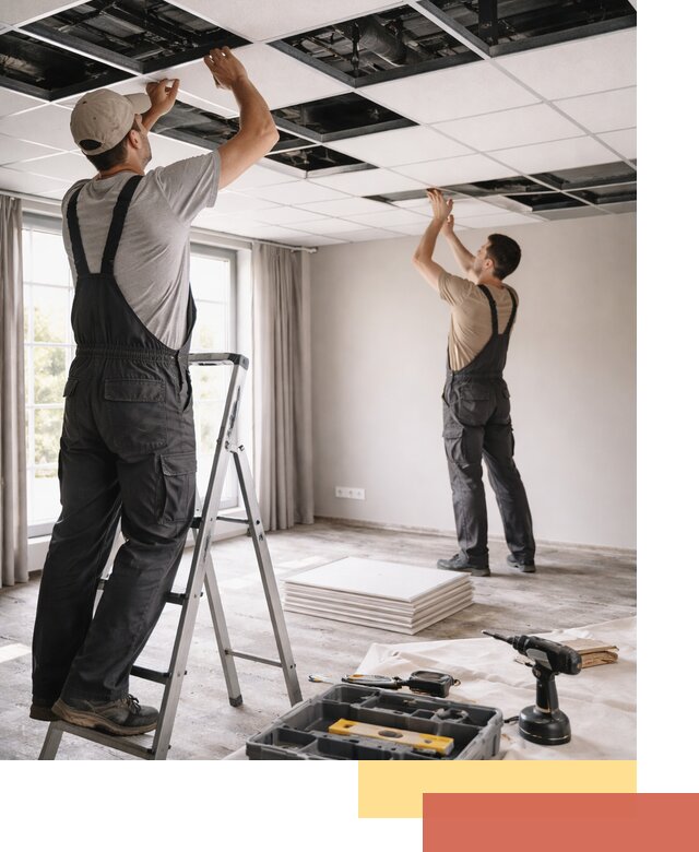 Замена плит подвесного потолка в Ярославле быстро и качественно