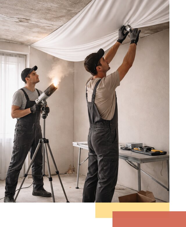 Установка натяжного потолка под ключ в Ярославле