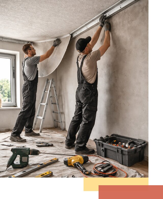 Монтаж фактурного натяжного потолка в Ярославле качественно и быстро