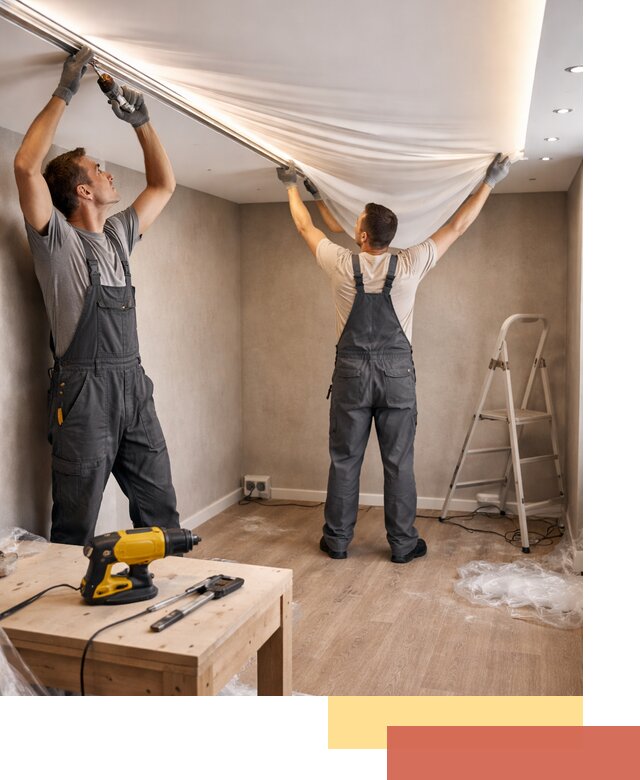 Монтаж натяжного потолка с подсветкой в Ярославле цена и сроки