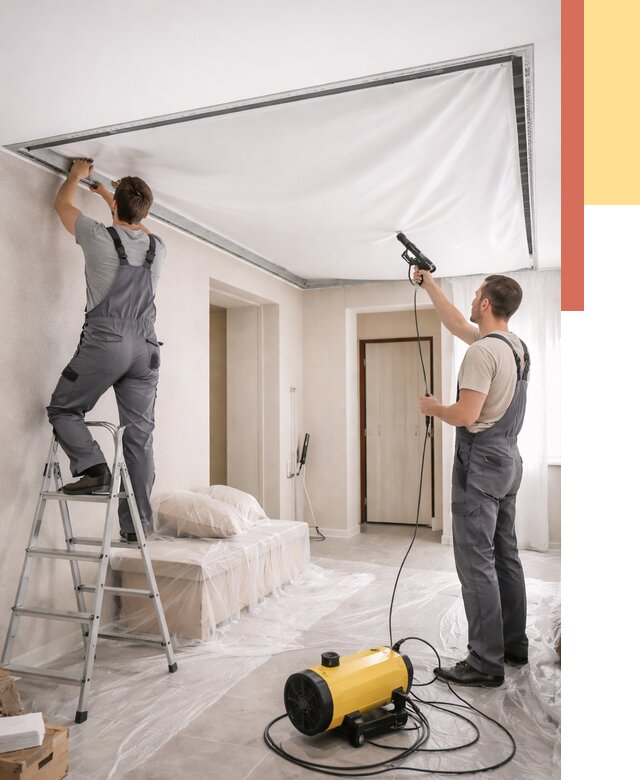 Монтаж натяжного потолка в прихожей в Ярославле от 2721 руб. под ключ | ОТДЕЛОЧНИК-Рсл