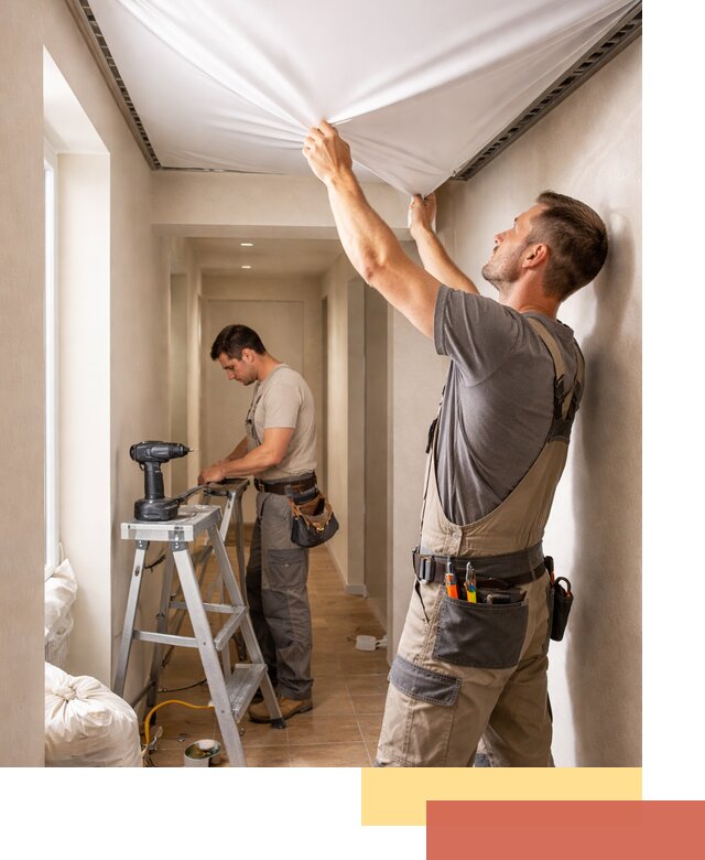 Монтаж натяжного потолка в прихожей в Ярославле