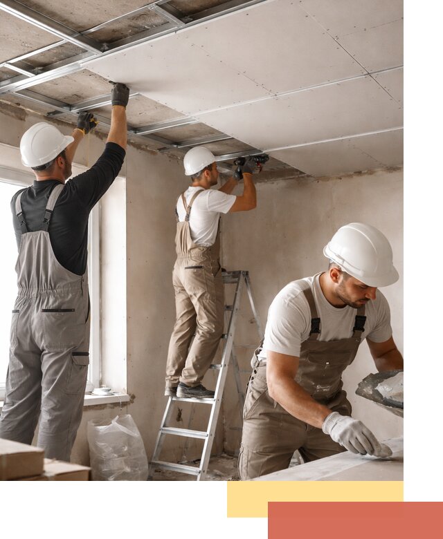 Одноуровневый потолок из гипсокартона в Ярославле — монтаж и отделка