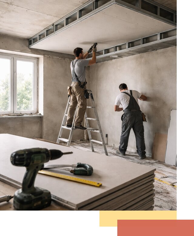 Двухуровневый потолок из гипсокартона в Ярославле