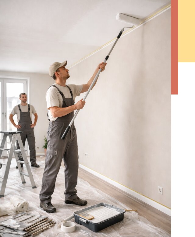 Покраска потолка из гипсокартона в Ярославле от 4621 руб./м2 — услуги под ключ | ОТДЕЛОЧНИК-Рсл