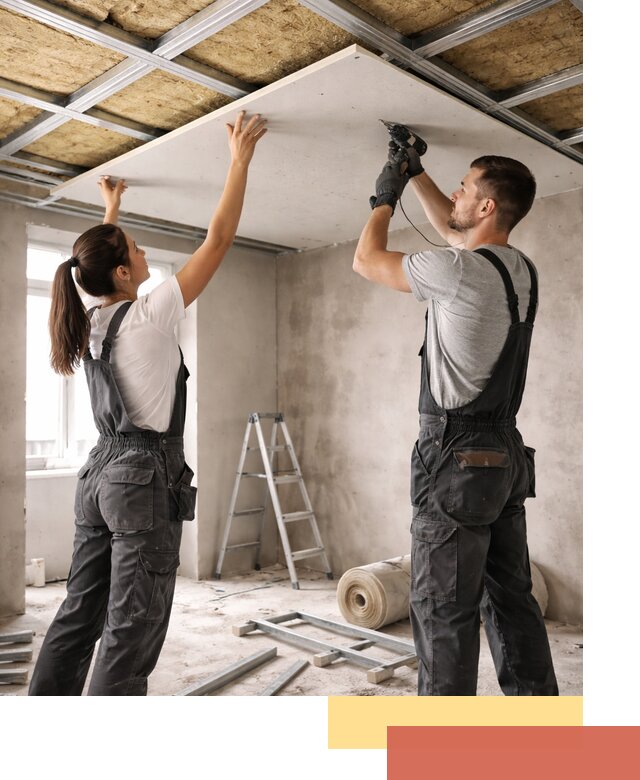 Звукоизоляция потолка из ГКЛ в Ярославле профессионально и надежно