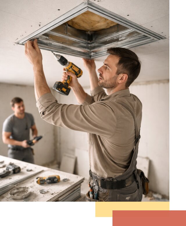 Монтаж люка в потолок из ГКЛ в Ярославле