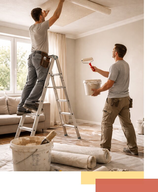 Поклейка обоев на потолок в Ярославле — качественно и быстро