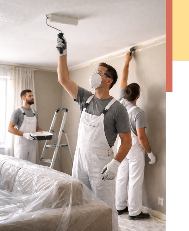 Покраска потолка водоэмельсионной краской в Ярославле от 2259 руб/м² — услуги под ключ | ОТДЕЛОЧНИК-Рсл