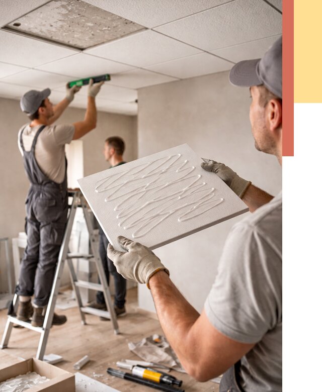 Монтаж потолочной плитки в Ярославле от 4621 руб. — быстро и недорого | ОТДЕЛОЧНИК-Рсл