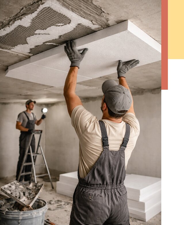 Утепление потолка пенопластом в Ярославле от 4621 руб/м2 — недорого и быстро | ОТДЕЛОЧНИК-Рсл