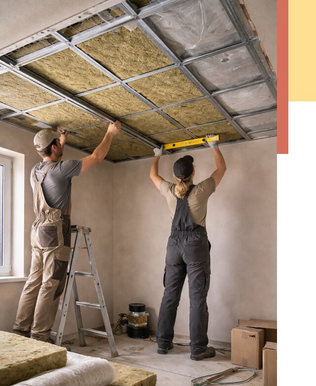 Шумоизоляция потолка в Ярославле от 1284 руб. под ключ — услуги ОТДЕЛОЧНИК-Рсл